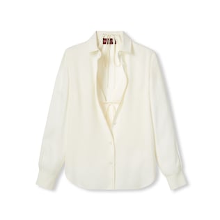 Sujetador y camisa de jacquard de seda Gucci