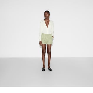 Gucci silk jacquard shirt and bra set