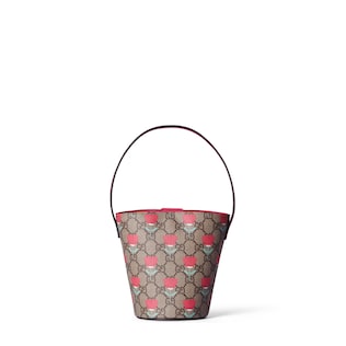 Children's printed GG bucket bag