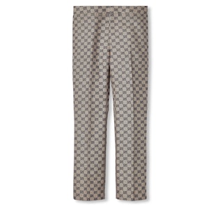 GG linen blend canvas pant