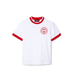 T-Shirt aus Baumwolljersey mit Stickerei