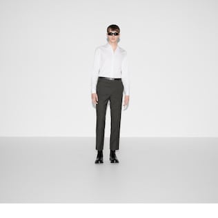 Stretch cotton poplin shirt