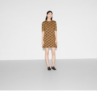 GG wool bouclé jacquard dress