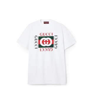 Playera de jersey de algodón con estampado