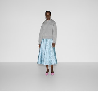 Viscose jersey hooded sweatshirt