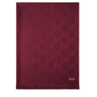 GG wool and silk blanket