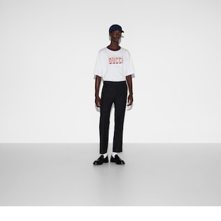 Wool blend twill pant