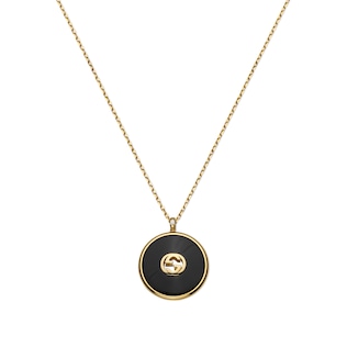 Gucci Interlocking 18k long chain necklace