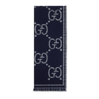 Check GG wool scarf