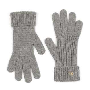 Wool cashmere gloves with Double G