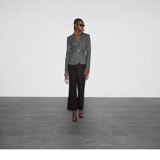 Single breasted wool grisaille jacket