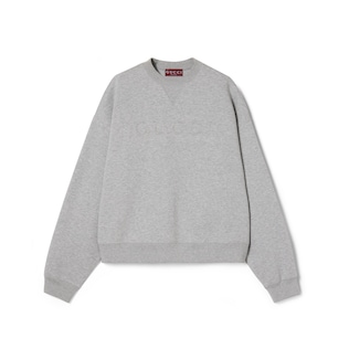 Cotton jersey embossed sweatshirt