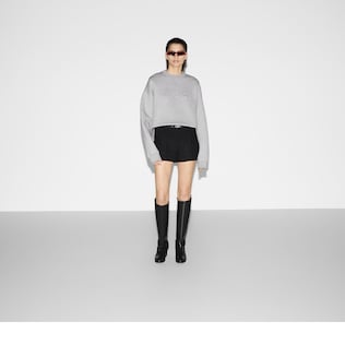 Cotton jersey embossed sweatshirt