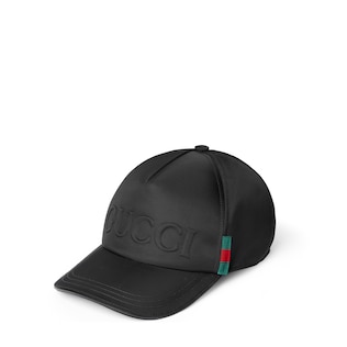 Nylon baseball hat with Gucci logo
