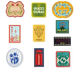 Autocollants pour bagages Gucci Cities