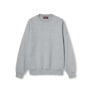 Embossed cotton jersey sweatshirt