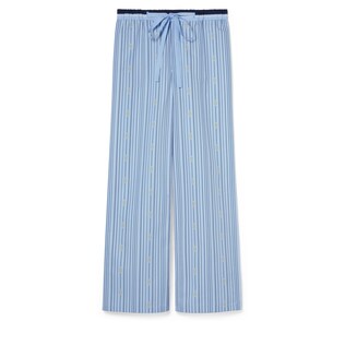 Printed cotton poplin pants