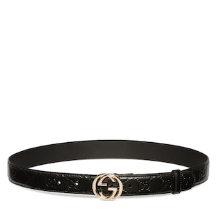 Ceinture avec boucle GG enlacés