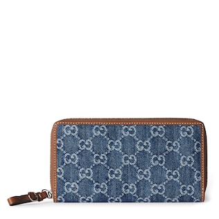 GG Emblem Brieftasche mit Rundumreißverschluss