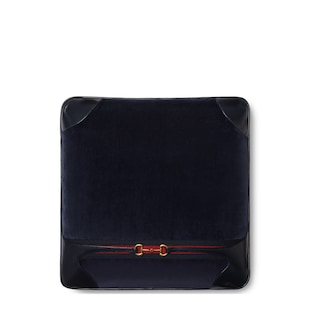 Velvet cushion with Horsebit