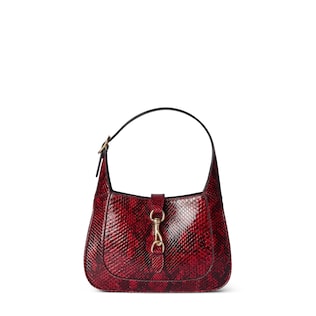 Mittelgroße Gucci Jackie Tasche aus Pythonleder