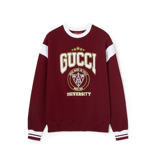 Sweat-shirt en jersey de coton avec broderie