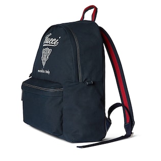 Printed canvas maxi backpack