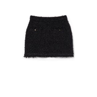 Lamé and viscose mini skirt