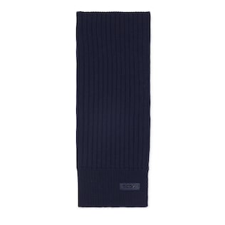 Knit wool scarf with logo