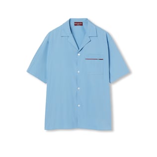 Chemise coupe regular en coton avec bande Web
