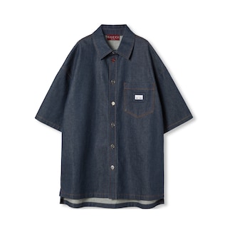 Denim shirt with Web label