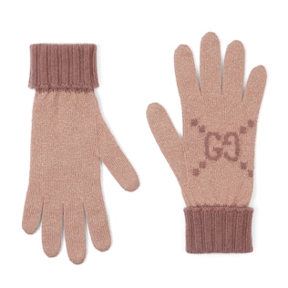 Guante de lamé de cashmere con GG