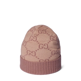 Bonnet en jacquard de cachemire et lamé GG
