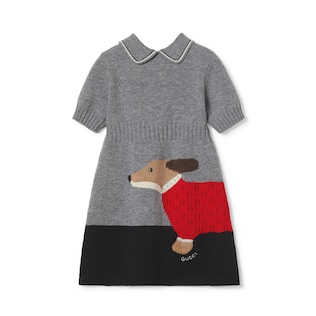 Robe pour enfant en laine brodée