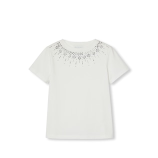 Children's embroidered cotton T-shirt
