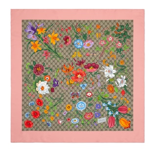 Printed silk twill carré