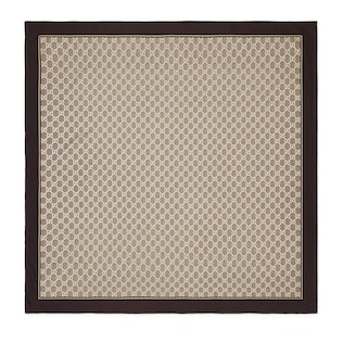 Laminated printed silk twill carré