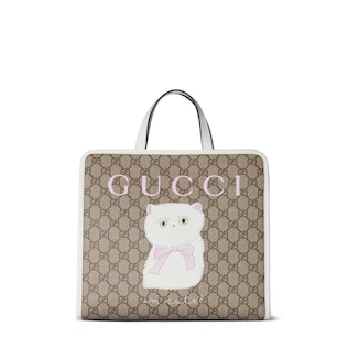 Children's printed GG tote bag