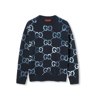 Wool jumper with GG intarsia