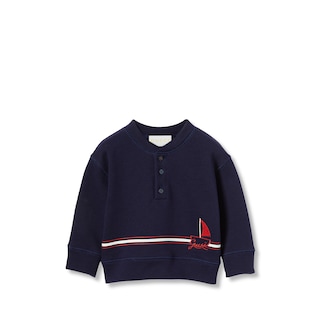 Baby-Sweatshirt aus Baumwolle mit Stickerei