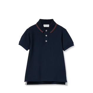 Kinder-Poloshirt aus Baumwolle mit Web
