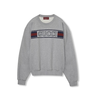 Cotton jersey sweatshirt with embroidery