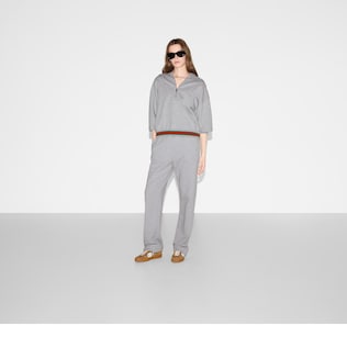 Cotton jersey jogging pant with Web