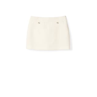 Wool bouclé mini skirt