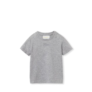 T-shirt neonato ricamata in cotone