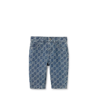 Baby GG denim jacquard trousers