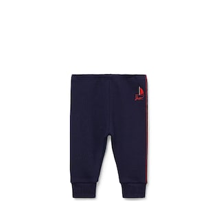 Baby embroidered cotton jersey trousers