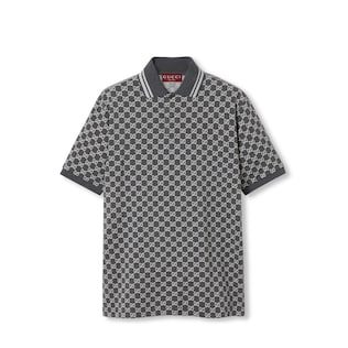 GG cotton lamé jacquard polo shirt