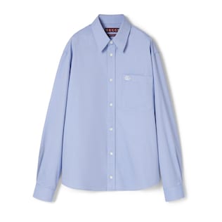 Embroidered Oxford cotton shirt
