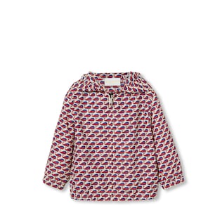 Giacca neonato in nylon con cappuccio e stampa